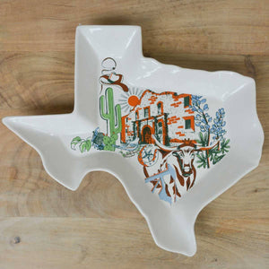 Texas Love State Shaped Platter