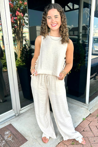 Trisha Crop Top & Wide Leg Pants Set