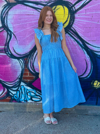 Mariella Stripe Midi Dress