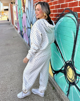 Poppy & Pine Polka Dot Hoodie & Sweatpants Set