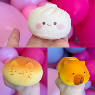 Scented Bun Squishies- Steamed, Kitty, Capybara