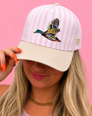 Pink Striped Flying Duck Cap