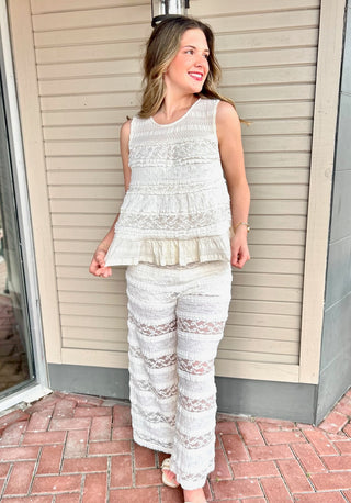 Margie White Sleeveless Top