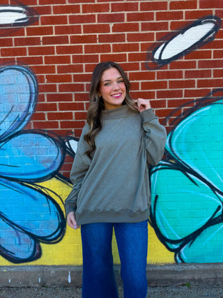 Avani Vintage Mock Neck Sweatshirt