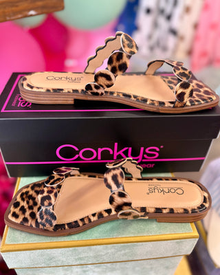 Round of Applause Leopard Sandals by Corkys