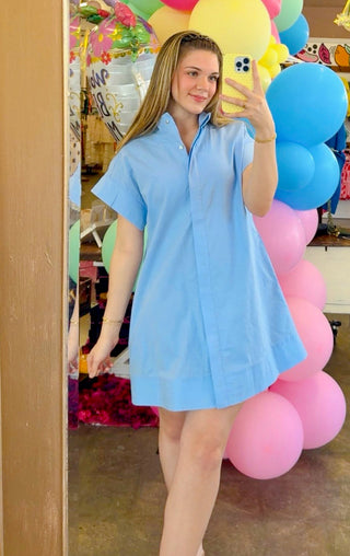 Tagan Mini Dress in Light Blue