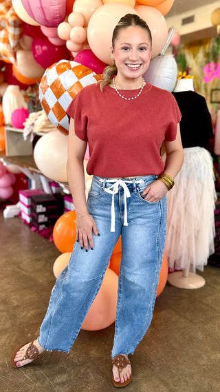 Ryven Drawstring Barrel Jeans by Risen
