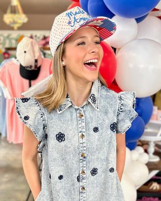 Roxie Washed Denim Mini Dress