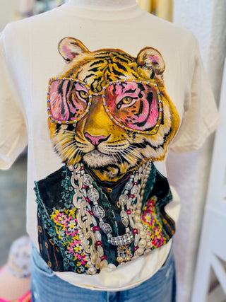Funky Tiger Crystal Graphic Tee