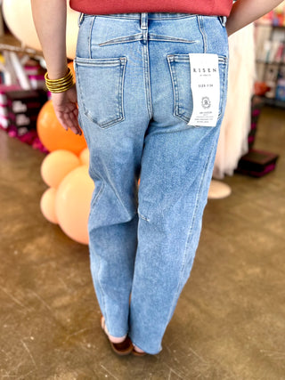 Ryven Drawstring Barrel Jeans by Risen