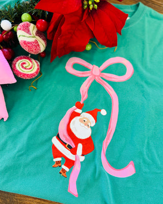 Bow Hanging Santa