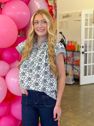 Julia Ruffle Sleeve Top