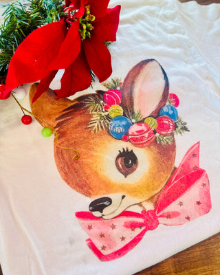Vintage Christmas Deer Tee