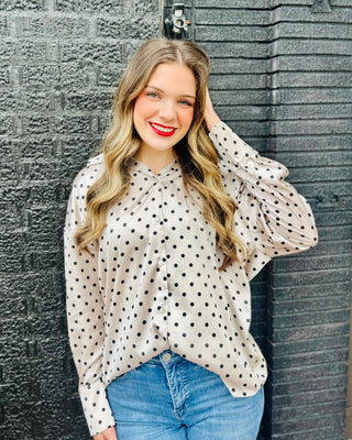 Caroline Dot Print Top