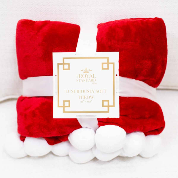 Santa Pom-Pom Throw