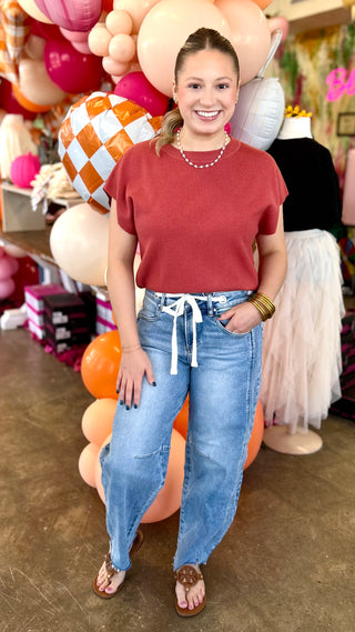 Ryven Drawstring Barrel Jeans by Risen