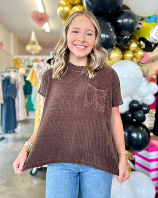 O'Quinn Chenille Waffle Knit Top