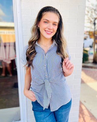 Hattie Striped Shirt Top