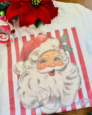 Vintage Striped Santa Crop