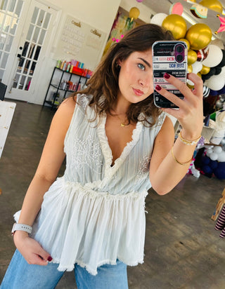 Bronte Sleeveless Ivory Top