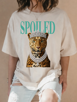 Spoiled Leopard Bling Graphic Tee