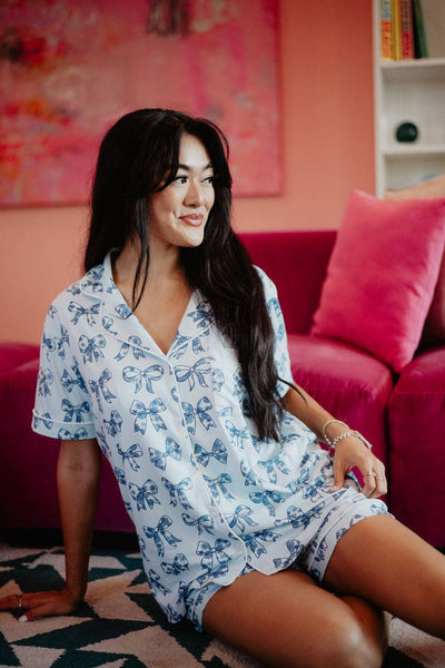 Toile Print Coquette Bows Pajamas