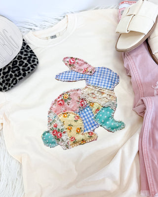 Faux Quilted Bunny Tee