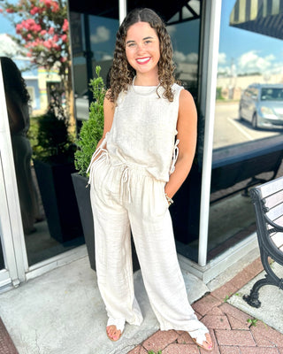 Trisha Crop Top & Wide Leg Pants Set