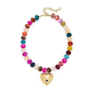 Emily Beaded Heart Necklace