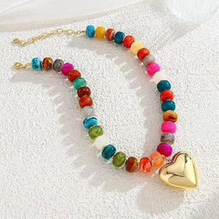 Emily Beaded Heart Necklace