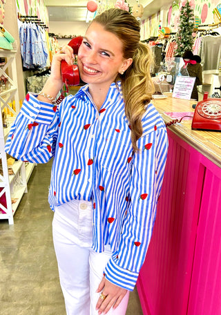 Strawberry Stripes Top