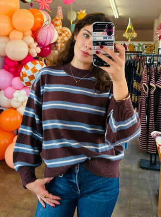 Jared Brown Crew Neck Knit Pullover