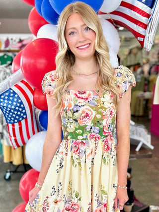 Spring Garden Midi Dress