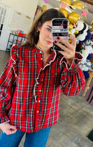 Clara Plaid Blouse