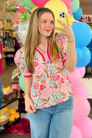 Neva Pink Woven Blouse