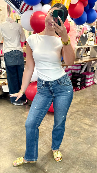 Karin Straight Jeans by Vervet