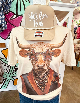 Gameday Longhorn Orange Crystal Graphic Tee