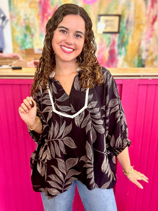 Isaiah Relaxed-Fit Blouse in Black