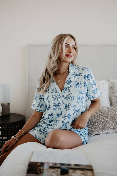 Toile Print Coquette Bows Pajamas