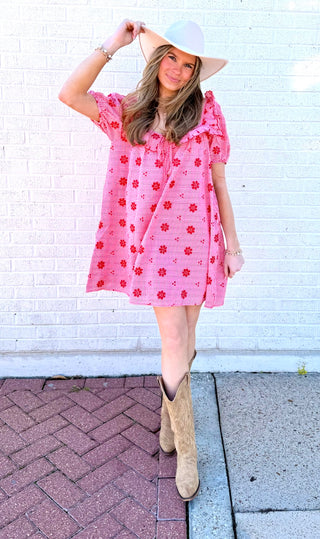 Emily Puff Sleeve Mini Dress