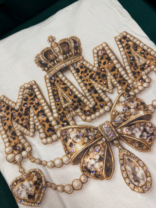Mama Cheetah Gold Crown Chandelier Tee