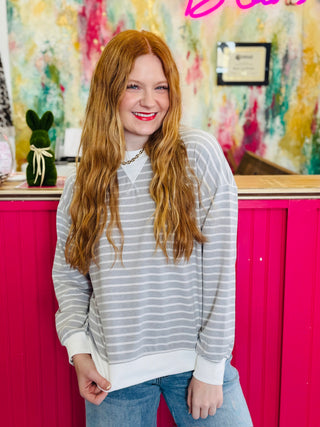 Barley Striped Knit Top
