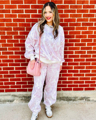 Leafy Pink Sweatsuit