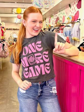 One More Game Crop Tee