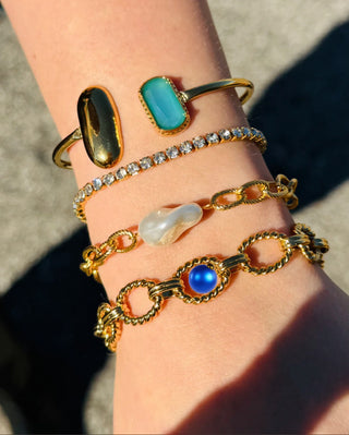 Blue Stone Cuff