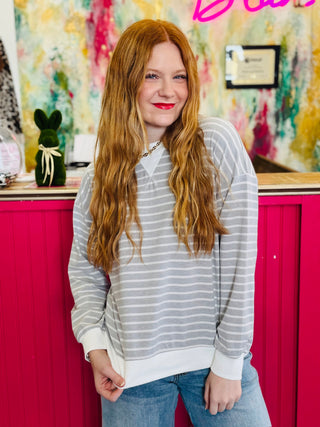 Barley Striped Knit Top