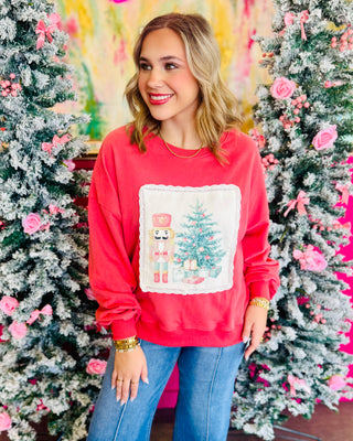 Vintage Red Nutcracker Pullover