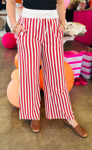 Celestia Wide Leg Pants in Rust