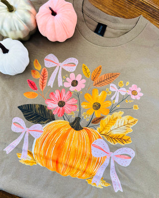 Preppy Pumpkin Floral Tee