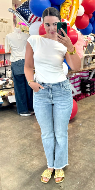 Marielle Flare Jeans in Light Wash by Judy Blue